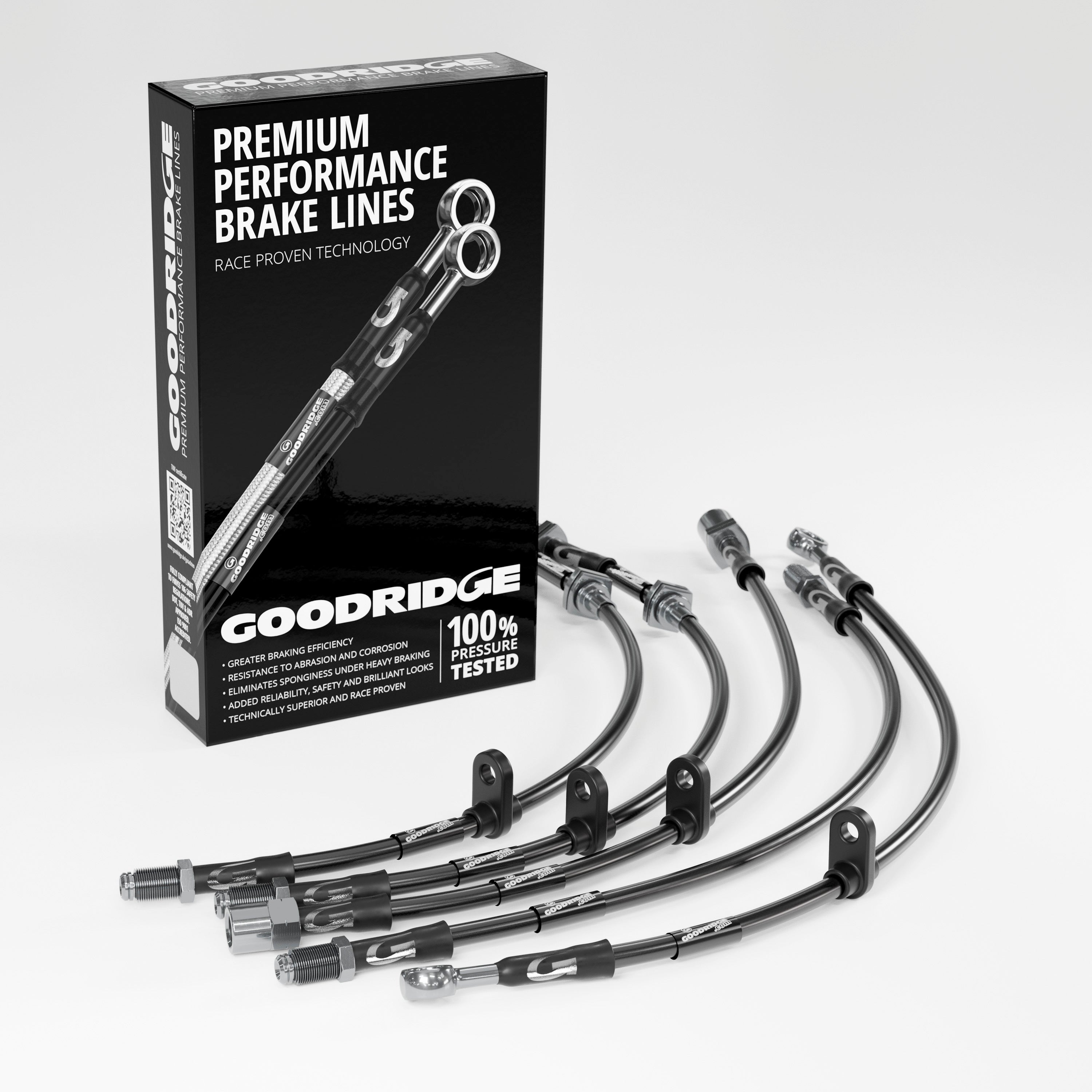 PERFORMANCE BRAKE HOSE KIT FOR VOLVO S70 2WD MODELS WITH 16