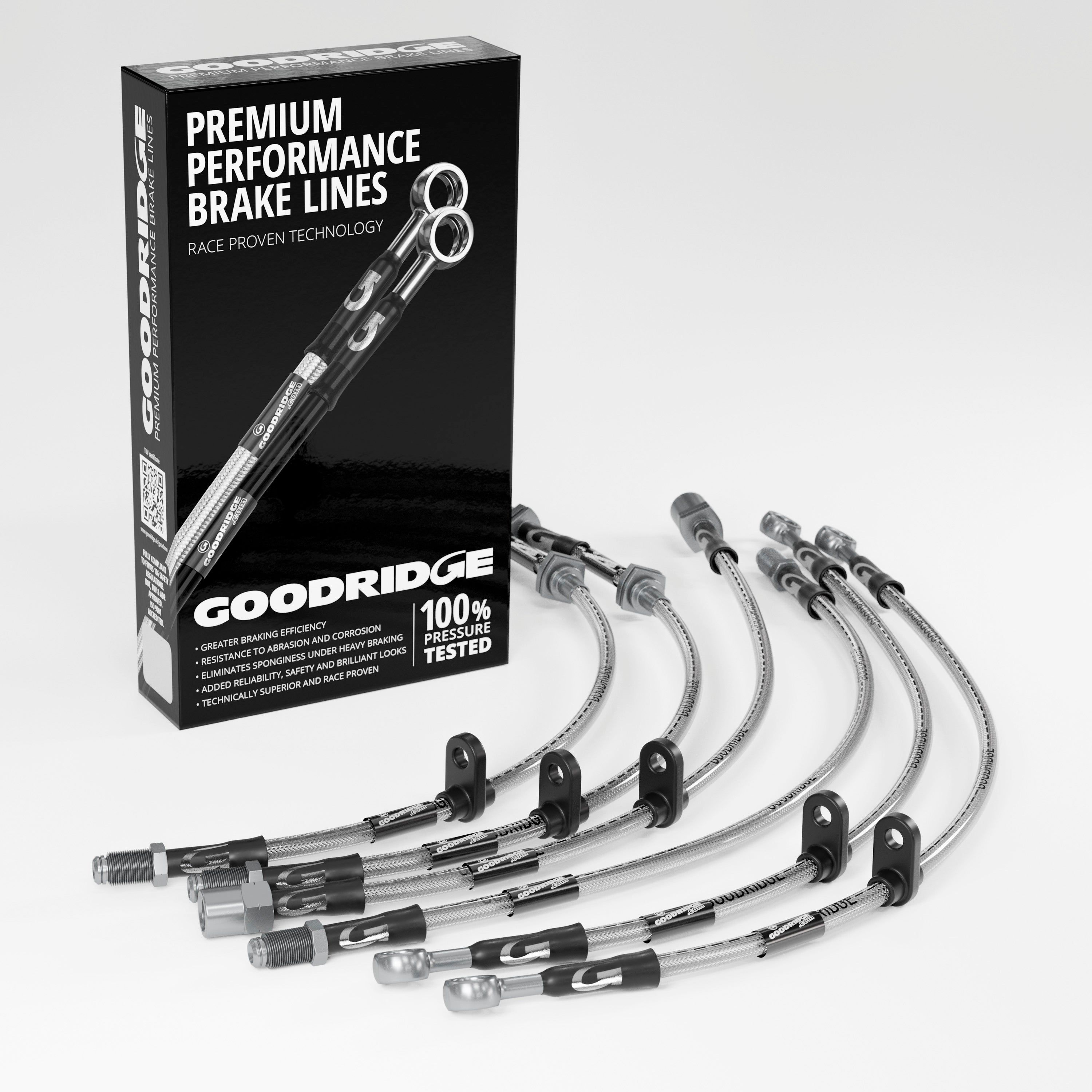 PERFORMANCE BRAKE HOSE KIT FOR LAND ROVER DEFENDER 90/110/130 ABS 99-16