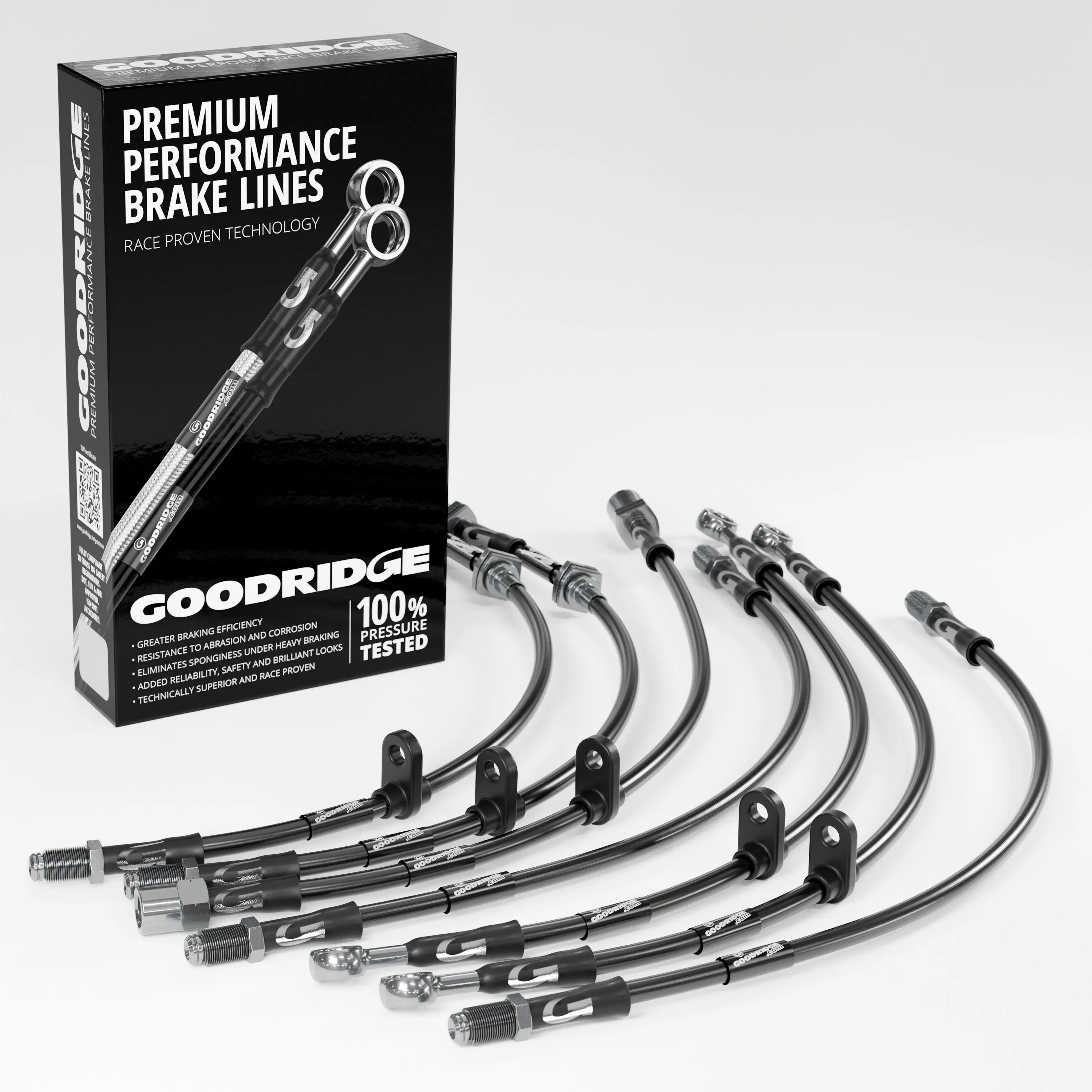 PERFORMANCE BRAKE HOSE KIT FOR AUDI 80 AVANT QUATTRO 2.2 TURBO 52 1993-1995