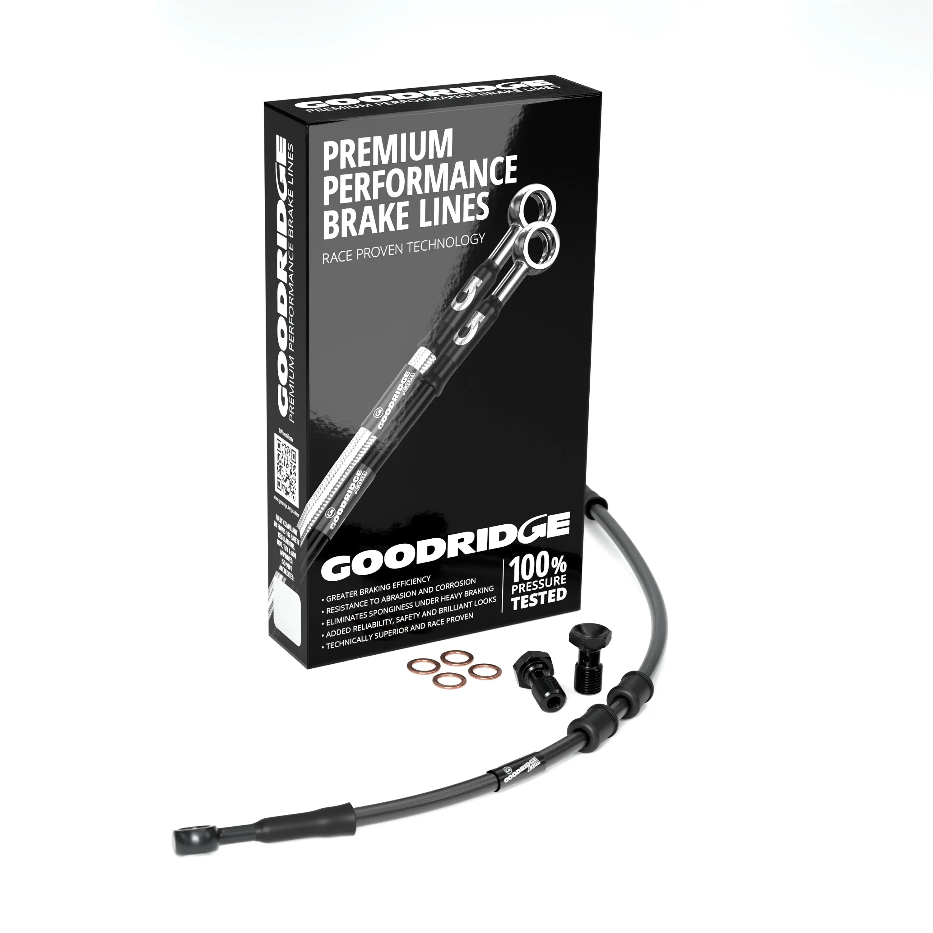 FRONT UPPER BRAKE HOSE KIT (M/C-ABS) FOR HARLEY DAVIDSON FLHP ROAD KING POLICE (ABS) 09-11 Harley Davidson