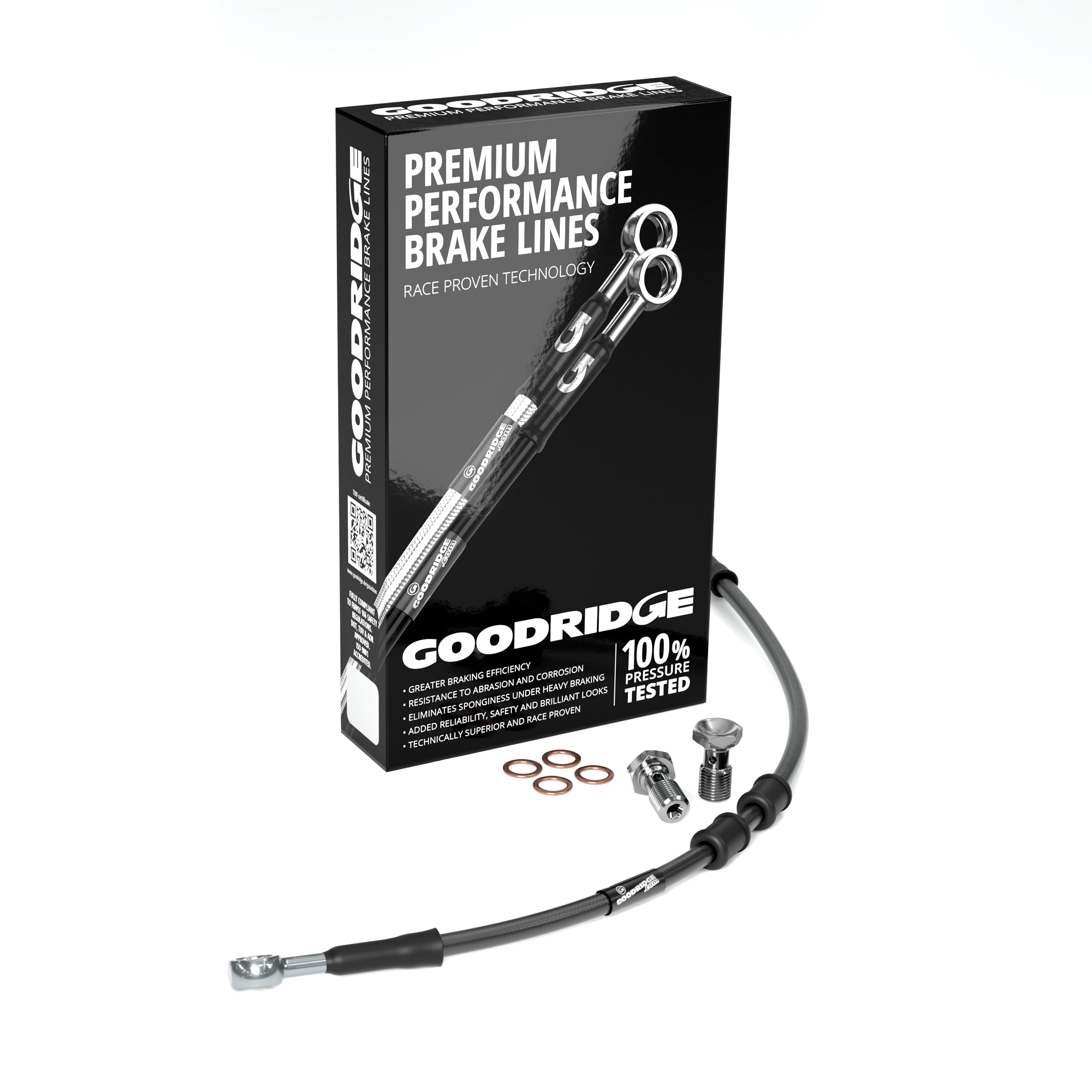 FRONT PERFORMANCE BRAKE HOSE KIT FOR HARLEY DAVIDSON FLSTF FAT BOY (NO ABS) 90-11