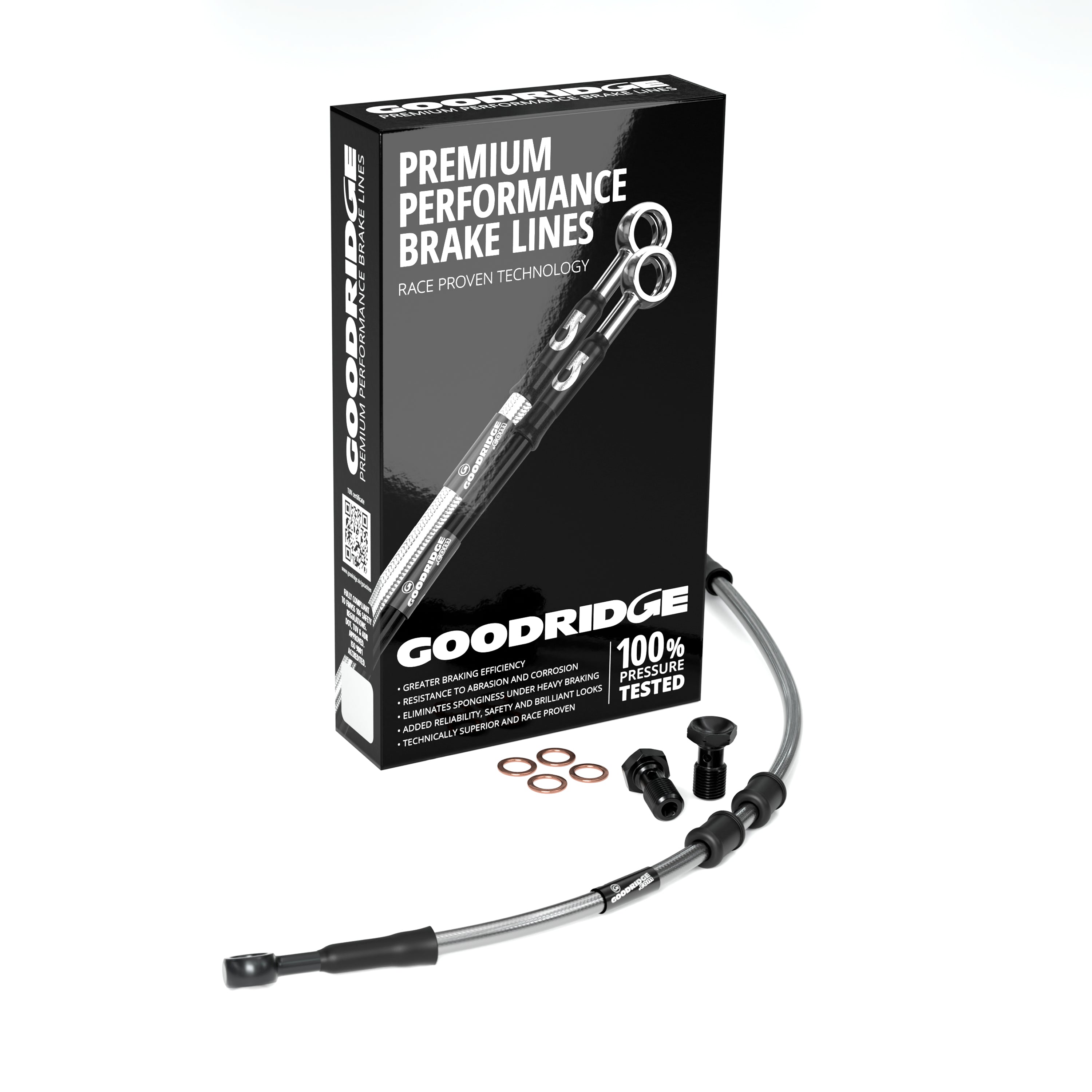 FRONT PERFORMANCE UPPER BRAKE HOSE KIT (M/C-ABS) FOR HARLEY DAVIDSON FLTR ROAD GLIDE (ABS) 08-09 Harley Davidson