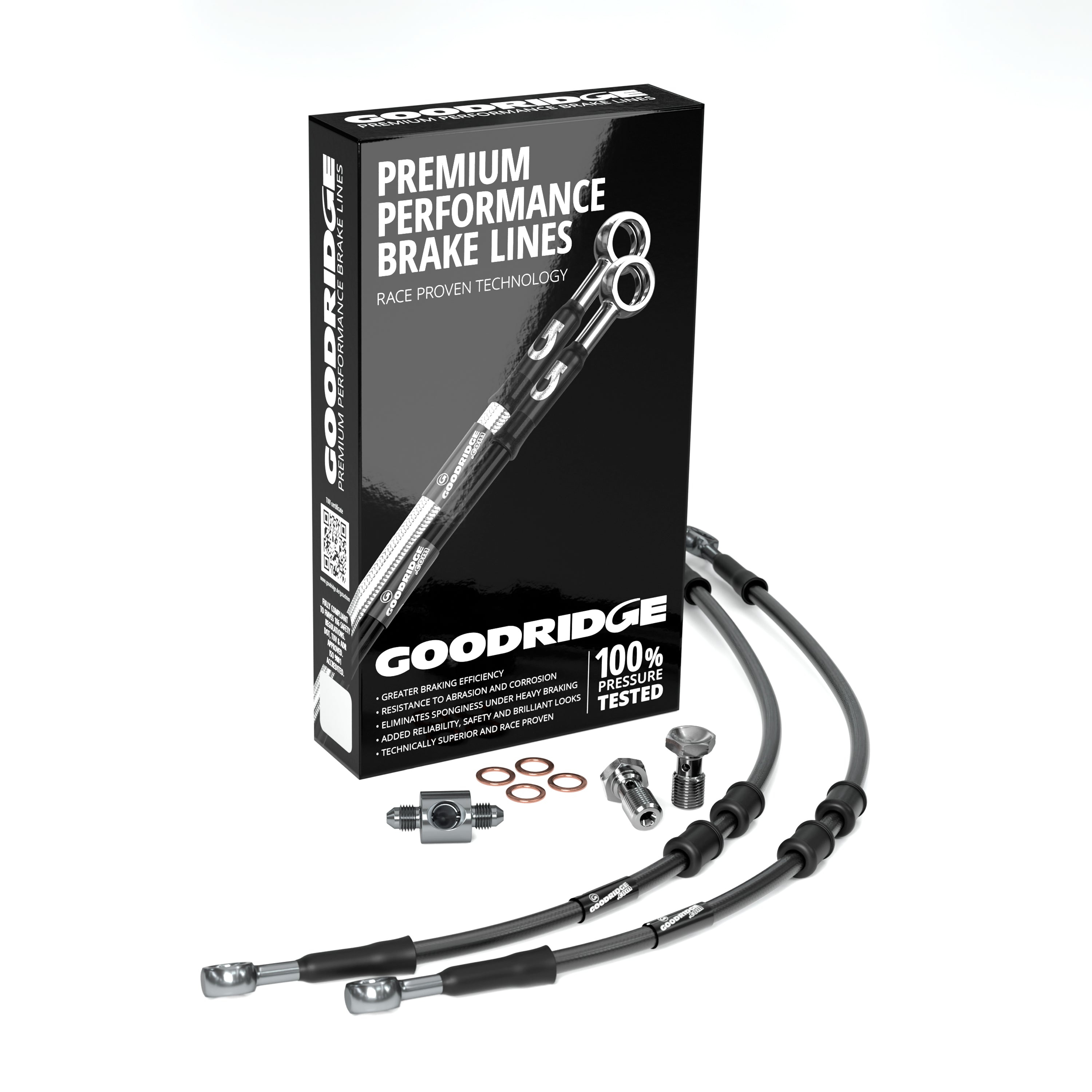 REAR PERFORMANCE BRAKE HOSE KIT FOR HARLEY DAVIDSON XL883R SPORTSTER 04-13
