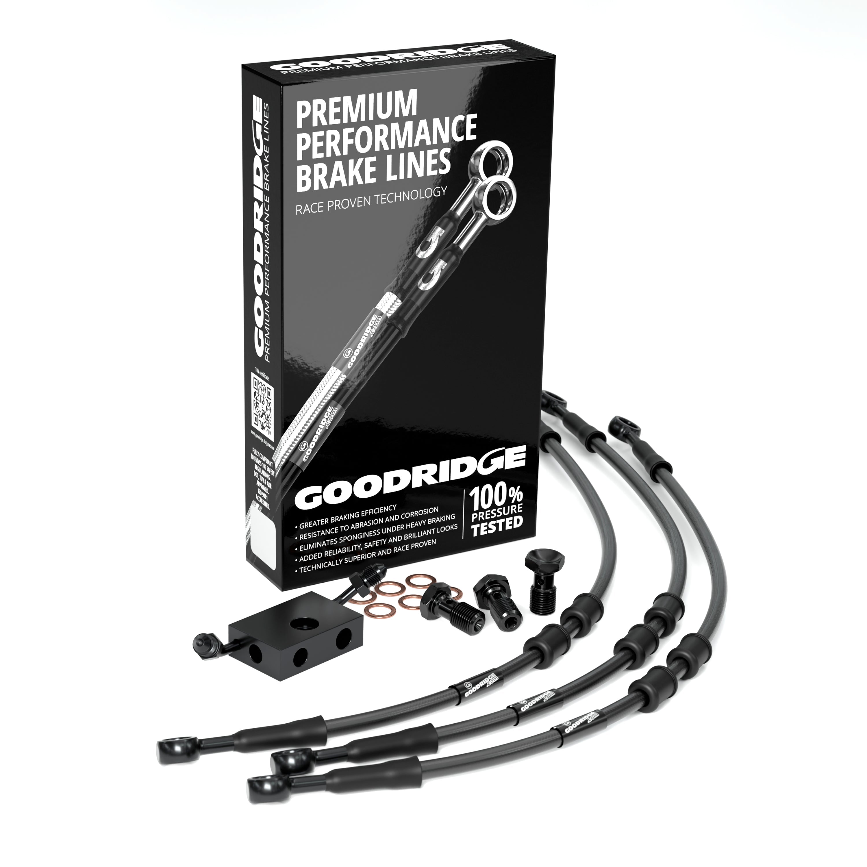 FRONT PERFORMANCE BRAKE HOSE KIT FOR HARLEY DAVIDSON FLHP ROAD KING POLICE (ABS) 20-23 Harley Davidson