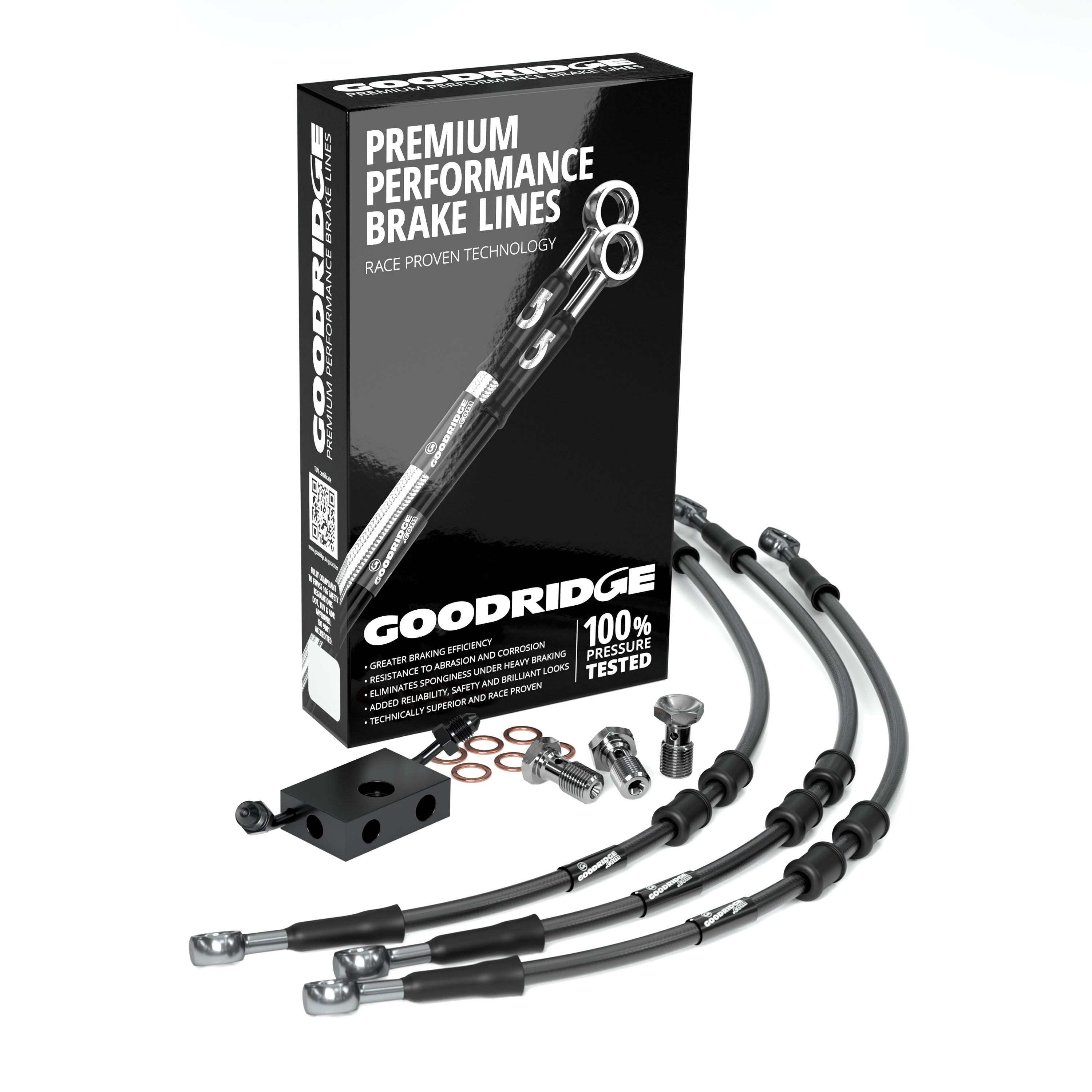 FRONT PERFORMANCE BRAKE HOSE KIT FOR HARLEY DAVIDSON XL1200 SPORTSTER (DUAL DISC) 96-03