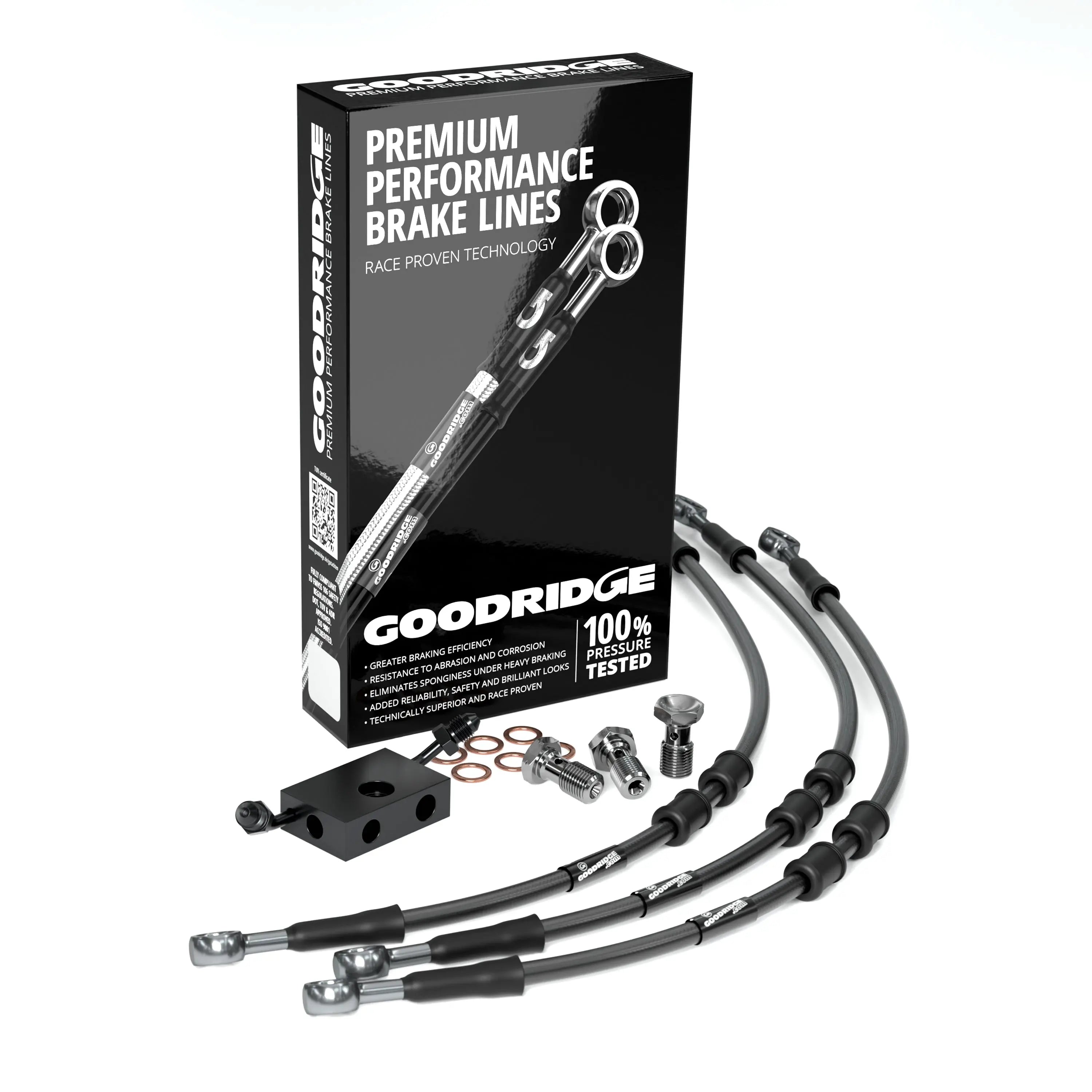 FRONT PERFORMANCE BRAKE HOSE KIT FOR HARLEY DAVIDSON XL883R SPORTSTER 04-13