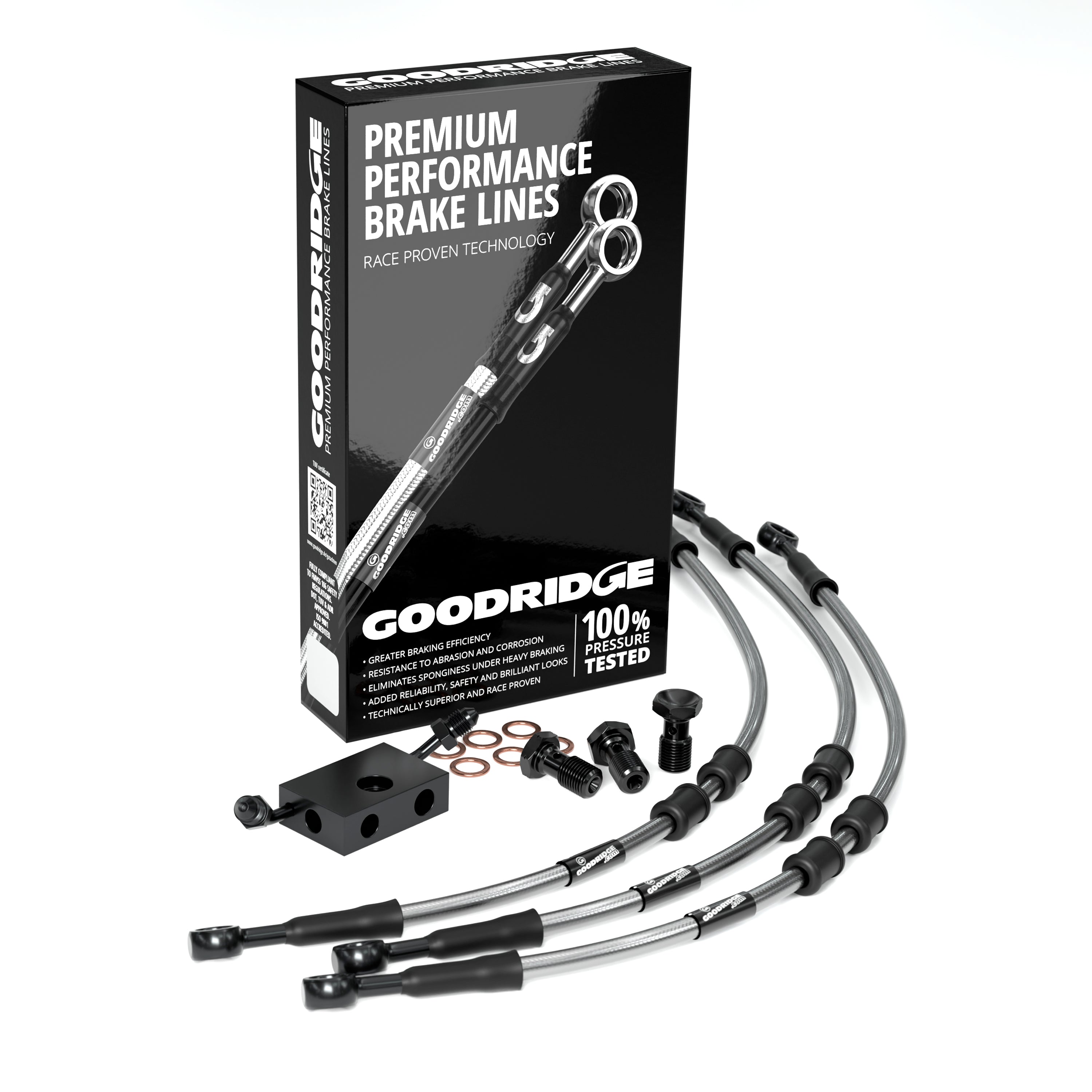 FRONT PERFORMANCE BRAKE HOSE KIT FOR HARLEY DAVIDSON FLHRC ROAD KING CLASSIC (ABS) 17-19 Harley Davidson