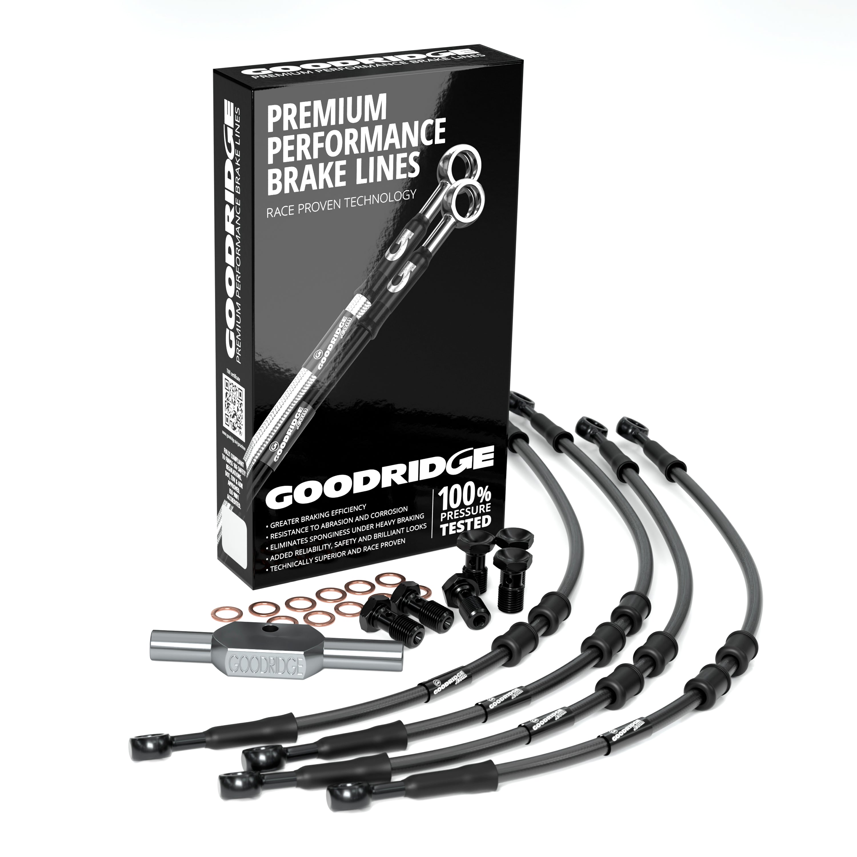 FRONT PERFORMANCE BRAKE HOSE KIT FOR HARLEY DAVIDSON FLHRC ROAD KING CLASSIC (ABS) 08 Harley Davidson