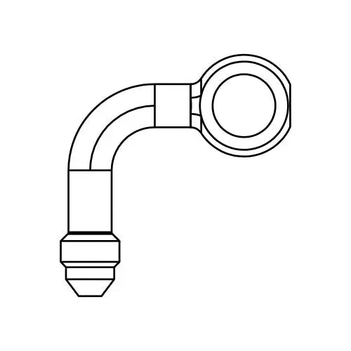 Goodridge Buildaline - 90  degree Side Bend Banjo Adaptor - 10mm Hole - Goodridge